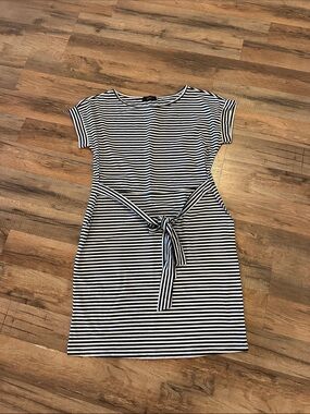 UVN Navy and White Striped Dress